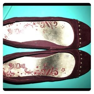 Maroon ballet flats
